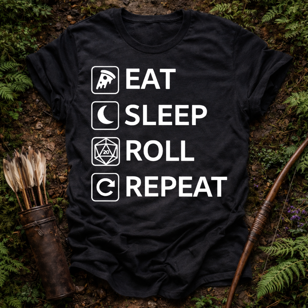Eat Sleep Roll Repeat T-Shirt