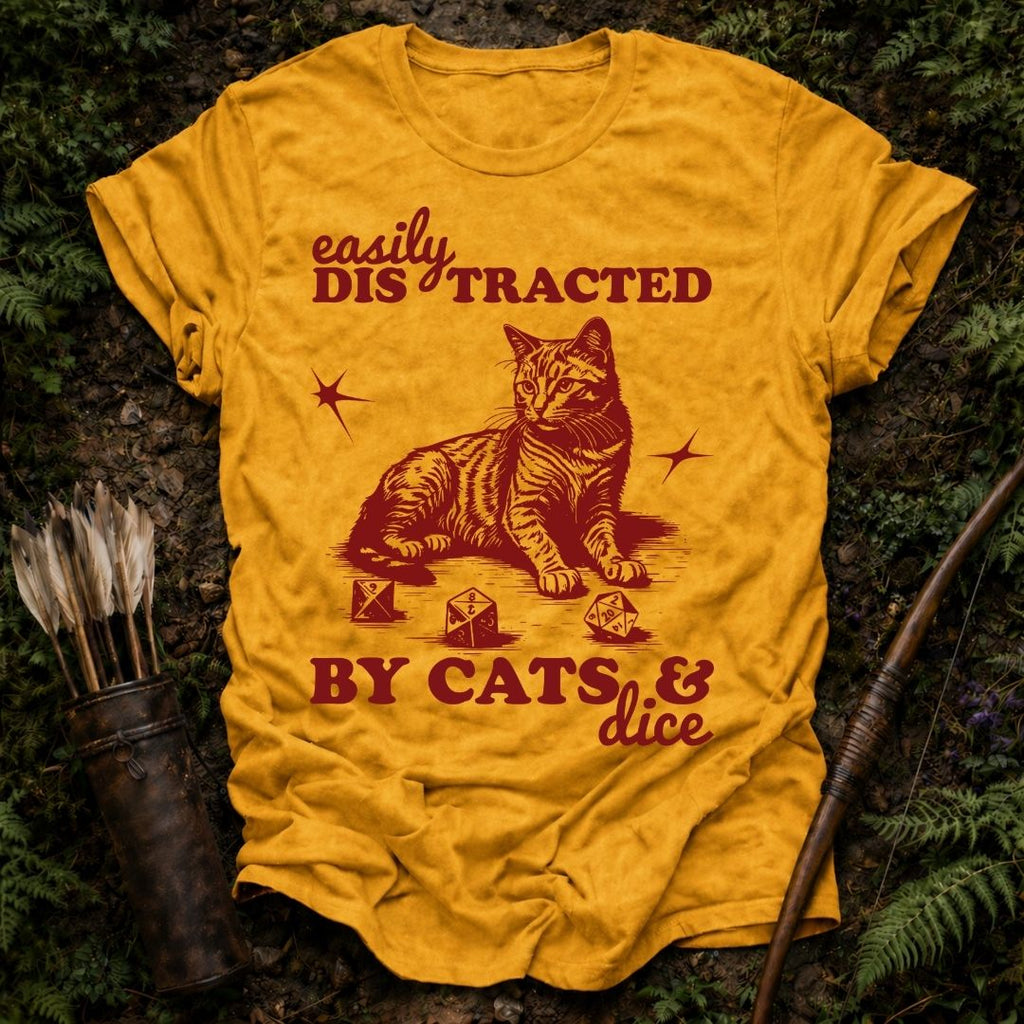 Distracted Cats Dice T-Shirt