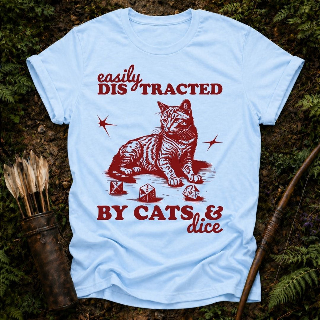 Distracted Cats Dice T-Shirt