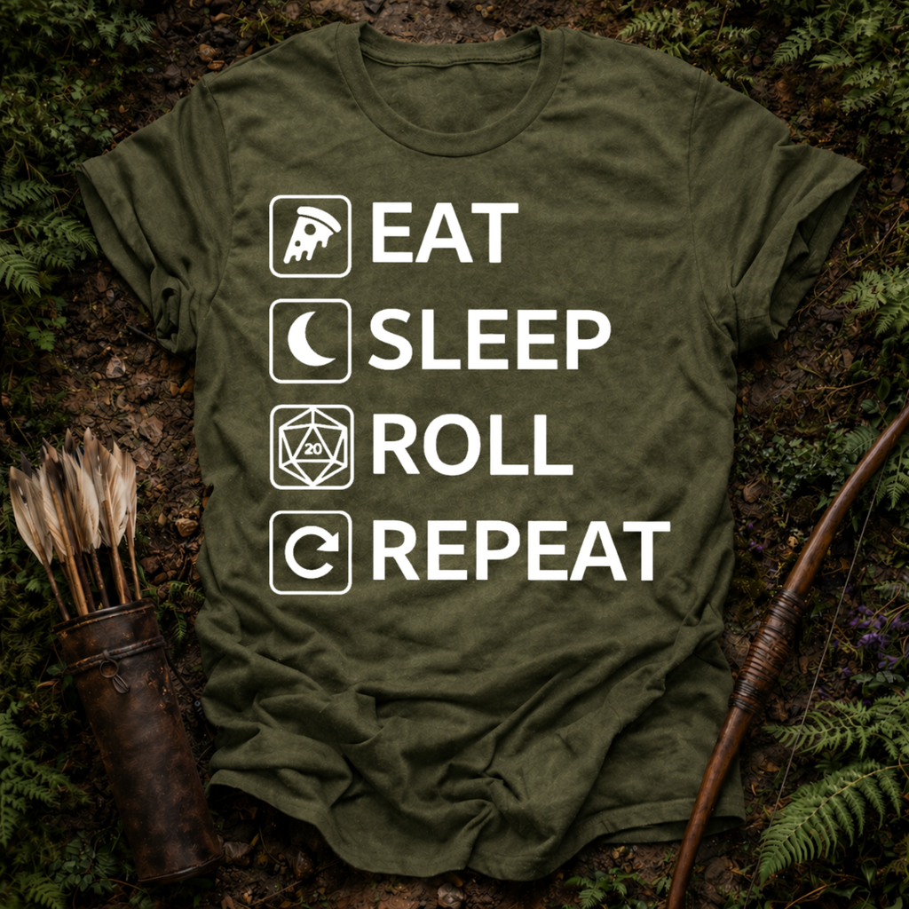 Eat Sleep Roll Repeat T-Shirt