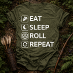 Eat Sleep Roll Repeat T-Shirt