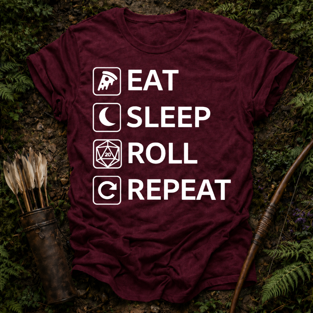 Eat Sleep Roll Repeat T-Shirt