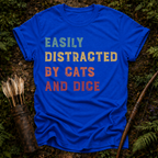 Distracted By Cats & Dice T-Shirts