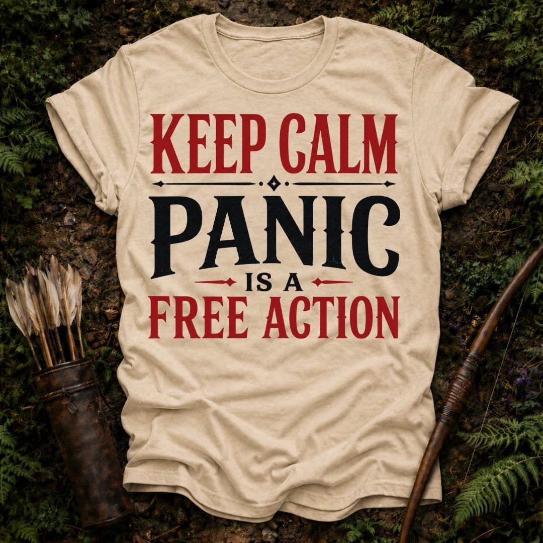 Keep Calm Panic is Free T-Shirt