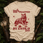 Distracted Cats Dice T-Shirt
