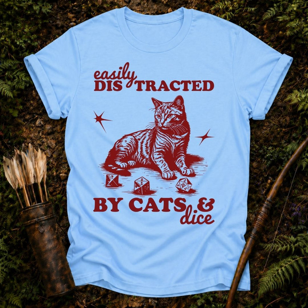 Distracted Cats Dice T-Shirt