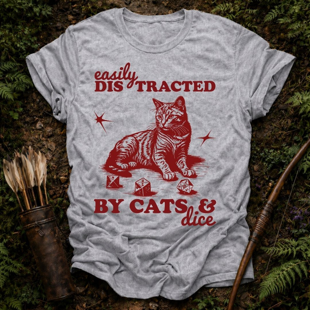 Distracted Cats Dice T-Shirt